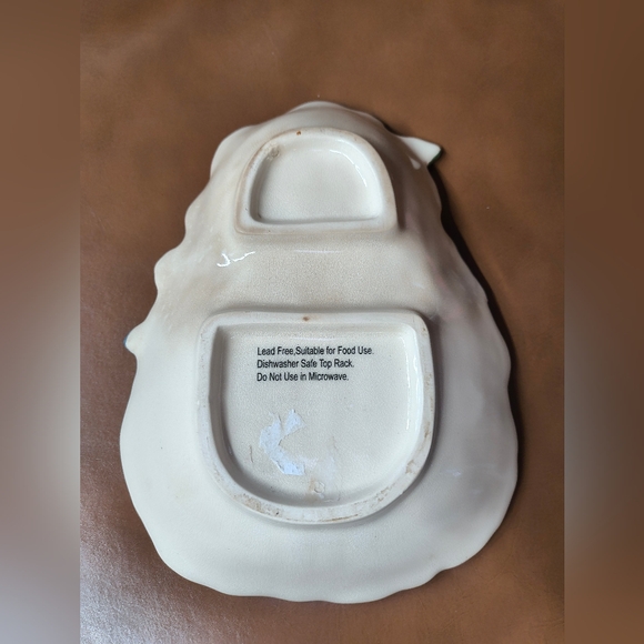 Ceramic Snowman Christmas Holiday Candy Dish Spoon Rest Cheese Ball Dish - Picture 8 of 11